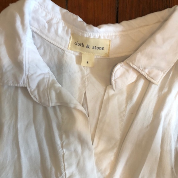 White cloth and stone button up shirt - Picture 2 of 3